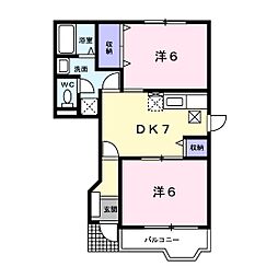 パルデメール 2DKの間取図画像