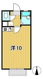 パレロワイヤル ワンルームの間取図画像