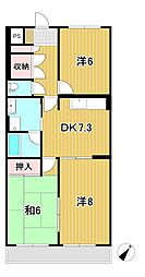 ヴァンヴェールK 3DKの間取図画像