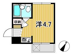ハイツくれよん 1Kの間取図画像