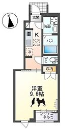 仮)日立市東金沢町 新築アパート 1Kの間取図画像