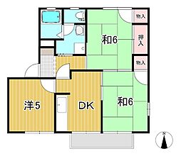 ファミール・メゾンドB 3DKの間取図画像