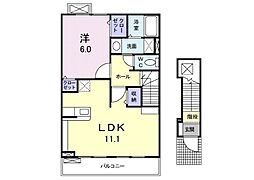 ベッテル1 1LDKの間取図画像