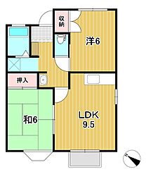 メゾンG・M 2LDKの間取図画像