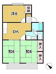 メゾン平成 3DKの間取図画像