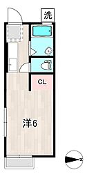 コーポいづみ 1Kの間取図画像