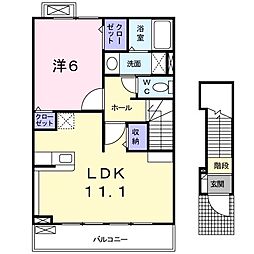 コンフォートヴィラ 1LDKの間取図画像