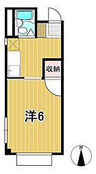 Sビル 1Kの間取図画像