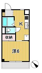 サンビオラ多賀 1Kの間取図画像