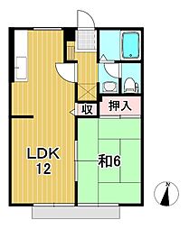 サンフローラ 1LDKの間取図画像