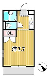 Y・Kハウス 1Kの間取図画像
