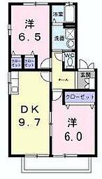 みずきコーポ3 2DKの間取図画像