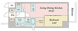 ルネフラッツ池下 1LDKの間取図画像