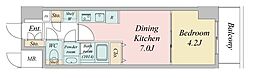 ルネフラッツ池下 1DKの間取図画像