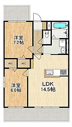 MODERNPALAZZO文教 2LDKの間取図画像