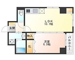 L'Allure松原 1LDKの間取図画像