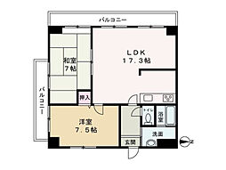 ハッピーライフフジ 3LDKの間取図画像