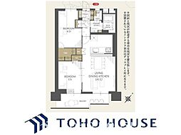 西一社第二団地102号棟 2LDKの間取図画像