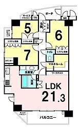 森都OSAKAウエストヴィル 3LDKの間取図画像