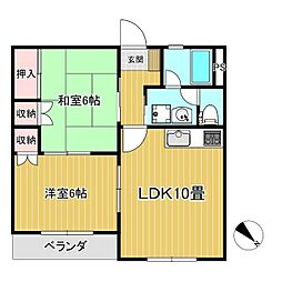 ヒロタサンポート3 2LDKの間取図画像