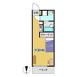 ホワイトプラム3 ワンルームの間取図画像
