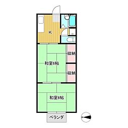 シャトレー2 2Kの間取図画像
