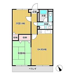 メゾングローリー 2DKの間取図画像
