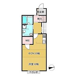 ルバンヴェール川崎D 1Kの間取図画像