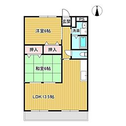 カレントすさい 2LDKの間取図画像