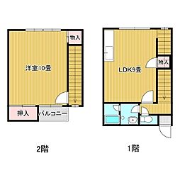コーポジェブリー 1LDKの間取図画像