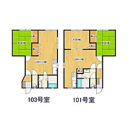 コーポミュレット 2LDKの間取図画像