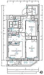 ARKMARK五反野 2LDKの間取図画像