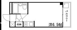 ハッピーコート駅前 ワンルームの間取図画像