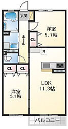 ローザンコート 2階/-