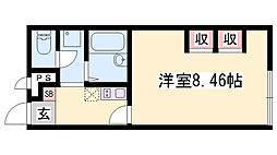 レオパレスYOKOO 1Kの間取図画像