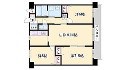 マノワール 3LDKの間取図画像