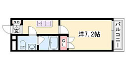 アパート 1Kの間取図画像