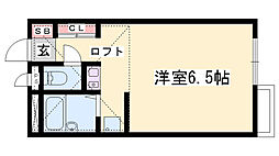 レオパレス仁豊野 1Kの間取図画像