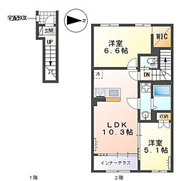 ヴィラ ステートリー 2LDKの間取図画像