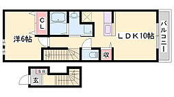 フェアリー鷹取 1LDKの間取図画像