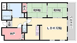 シティーガーデン広畑 2SLDKの間取図画像