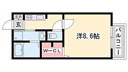 マ・メゾン1 1Kの間取図画像