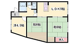 元町東ビル 3LDKの間取図画像