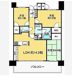 ファーミンスペリオ加古川 3LDKの間取図画像