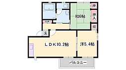 バリュージュ王子B 2LDKの間取図画像