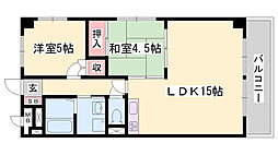 ファミーユ網干 2LDKの間取図画像