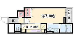 フィレールデュトラジャ7 1DKの間取図画像