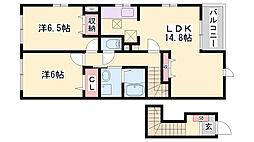 フィオレンティーナ5 2LDKの間取図画像