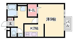ル・シェル・コート 1Kの間取図画像