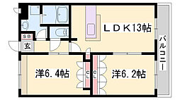 クレアハイム 2LDKの間取図画像